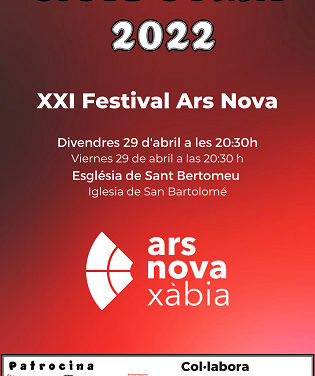 ARS NOVA presenta a su nuevo director, Rubén Penadés el próximo 29 de abril en Xàbia