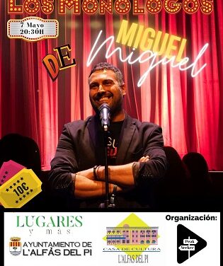 El cómico Miguel Miguel llega este sábado a l’Alfàs con un espectáculo de monólogos que mezclan magia y humor