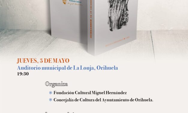EL HISPANISTA ITALIANO GABRIELE MORELLI PRESENTARÁ ESTE JUEVES SU NUEVO LIBRO SOBRE MIGUEL HERNÁNDEZ EN ORIHUELA