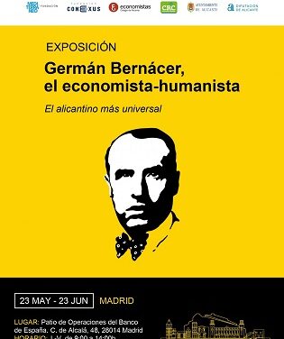 La Universidad de Alicante y el Foro de Debate Económico exponen una muestra sobre Germán Bernácer en la sede central del Banco de España