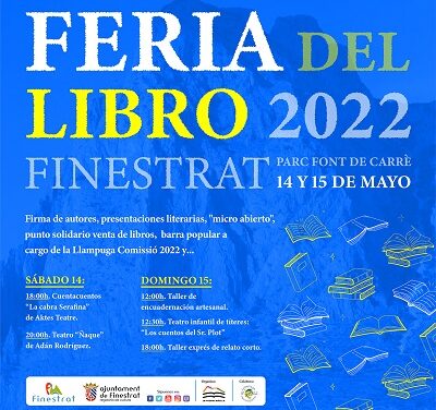 Finestrat celebra este fin de semana su feria del libro con más de 30 autores, teatro y animación para todos los públicos