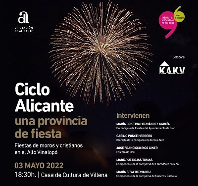 El Instituto Juan Gil-Albert organiza un encuentro sobre las fiestas de Moros y Cristianos del Alto Vinalopó