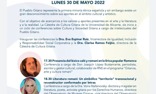La Universidad de Alicante organiza la primera jornada “Diálogos sobre Cultura y Sociedad Gitana en el Siglo XXI”