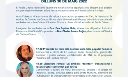 La Universitat d’Alacant organitza la primera jornada Diàlegs sobre Cultura i Societat Gitana en el Segle XXI