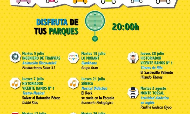 La concejalía de Cultura de Alicante presenta una nueva edición de «Verano en parques»