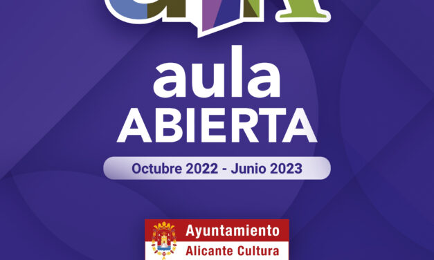 La concejalía de Cultura de Alicante  oferta 1.500 plazas para la 35ª edición    de Aula Abierta