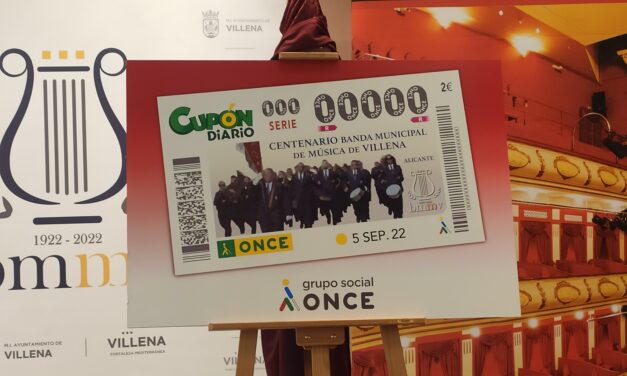 La Banda Municipal de Villena toca les seues millors notes, pel seu Centenari, en el cupó de l’ONCE