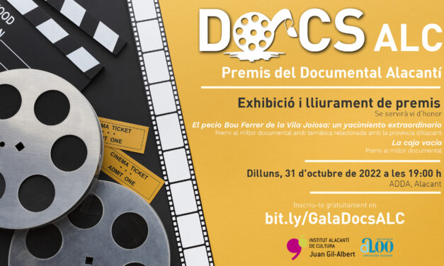 El ADDA acull aquest dilluns el lliurament de premis Docs Alacant 2022 als dos documentals guanyadors