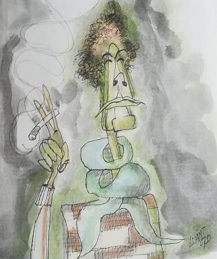 Jesús Quintero, El Loco de la Colina: Adios. Viñeta #38 de Luis Antonio Mac-Beath, Luant