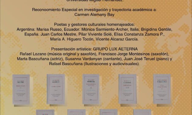 Aquest dissabte es presentarà l’antologia poètica iberoamericana, s’homenatjarà la investigadora Carmen Alemany i a poetes intrtnacionales