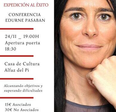 Jovempa organitza una conferència a l’Alfàs amb l’alpinista d’elit Edurne Pasaban