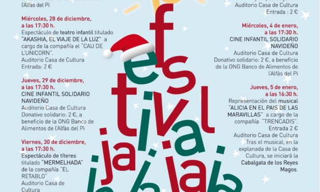 El 26 de diciembre se inicia el décimo sexto Festival Infantil Jajajajaja Risas Navideñas de l’Alfàs del Pi