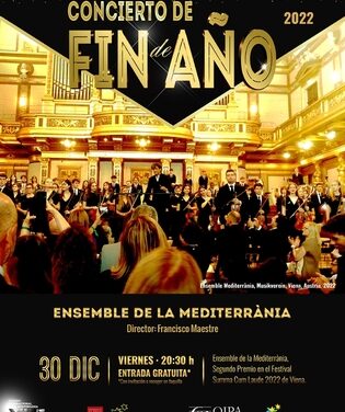 Concert de Cap d’Any: Ensemble de la Mediterrània en L’Auditori i Centre Cultural de La Nucia