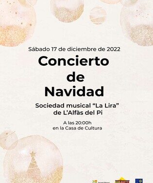 Tradicional Concierto de Navidad el sábado en el auditorio de la Casa de Cultura de l’Alfàs