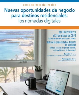 La Sede Universitaria de Torrevieja oferta una nueva edición del curso “Nómadas digitales”