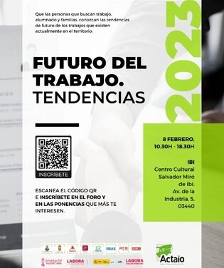 ACTAIO organiza en Ibi un foro abierto para tratar las tendencias sobre el.futuro del trabajo en nuestro territorio