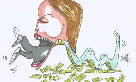 Vargas Llosa e Isabel Preysler dejan su aventura. Viñeta #42 de Luis Antonio Mac-Beath, Luant