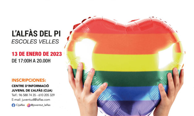 Joventut organitza el ‘Fòrum Jove sobre Diversitat Sexual’ per al pròxim 13 de gener a l’Alfàs del Pi