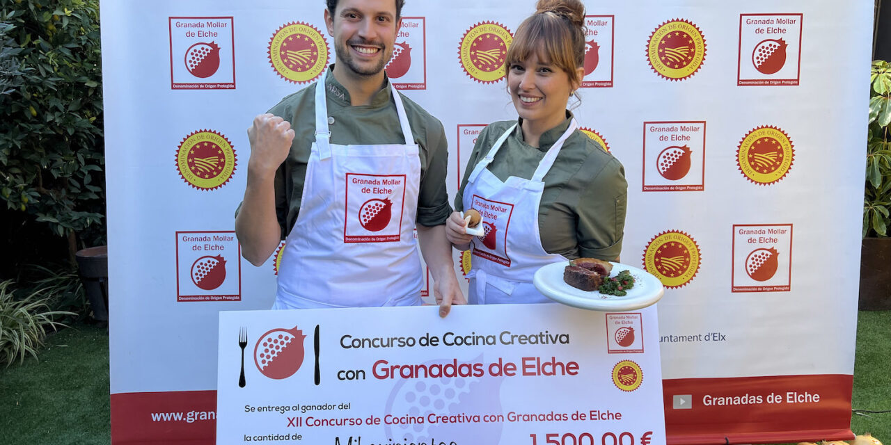 Un matrimoni establit a Logronyo guanya el concurs de Cuina Creativa amb Magranes d’Elx amb un ànec madurat que inclou fins a set elaboracions amb magrana mollar