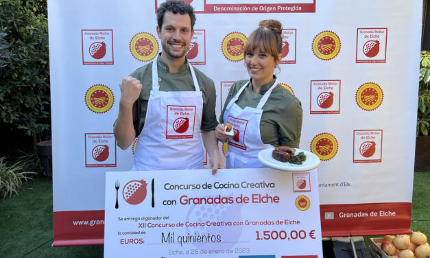 Un matrimonio afincado en Logroño gana el concurso de Cocina Creativa con Granadas de Elche con un pato madurado que incluye hasta siete elaboraciones con granada mollar