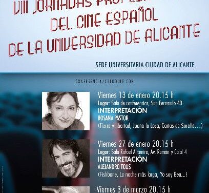 Rosana Pastor, Alejandro Tous i Montxo Armendáriz, en les Jornades Professionals del Cinema Espanyol de la UA