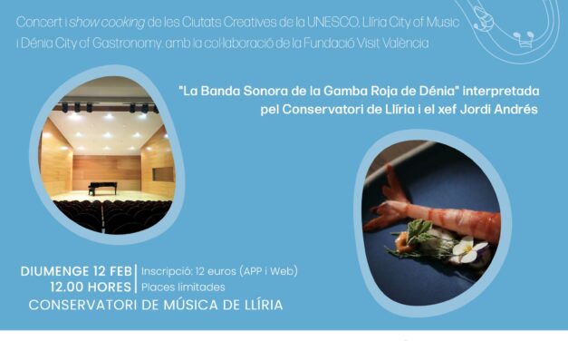 Dénia y Llíria unen música y gastronomía en un evento conjunto que se celebra el 12 de febrero