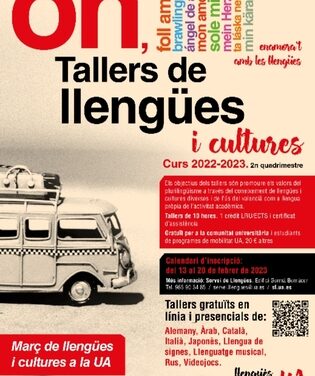 La UA abre una nueva edición de los Talleres de Lenguas y Culturas con la incorporación de dos nuevas propuestas