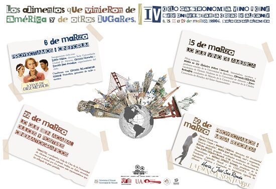 IV Cicle Gastronomia, Vi i Cinema: “Els aliments que van vindre d’Amèrica i altres llocs”