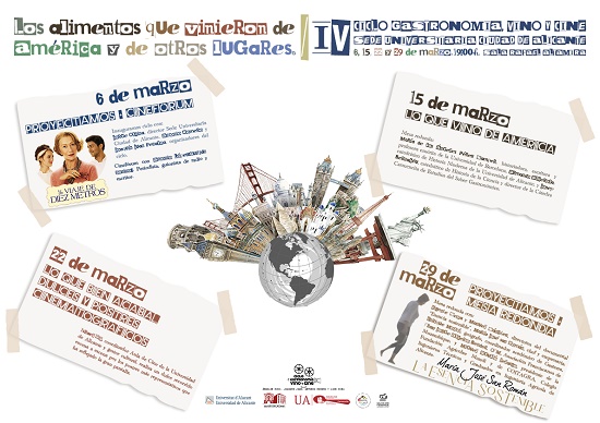 IV Cicle Gastronomia, Vi i Cinema: “Els aliments que van vindre d’Amèrica i altres llocs”