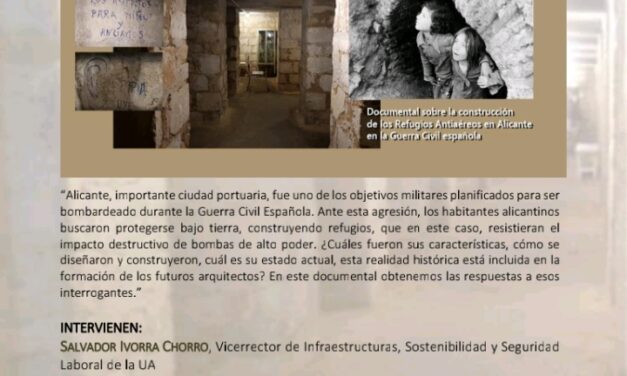La UA presenta el documental de Francisco Sansano “Suenan las sirenas” sobre la construcción de los refugios antiaéreos en Alicante