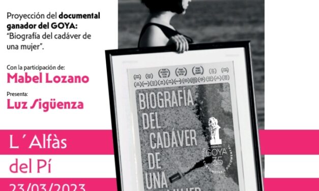 L’Alfàs projectarà el documental guanyador d’un Goya ‘Biografía del cadàver d’una dona’ de Mabel Lozano
