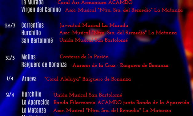 La Regidoria de Desenvolupament Rural d’Oriola programa 18 concerts emmarcats en el programa “La Passió en Pedanies”