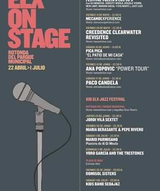 La Rotonda del Parque Municipal acoge del 22 de abril al 2 de julio música dance de los 90 y la decimotercera edición de Elx Jazz Festival