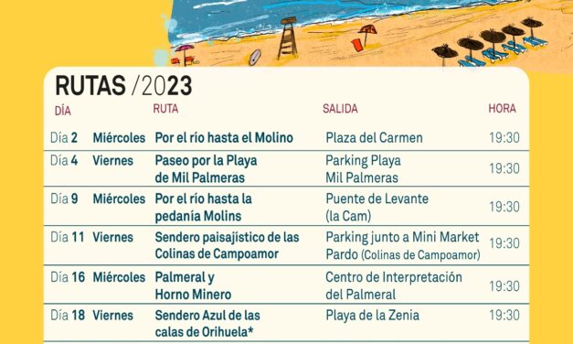 Turisme d’Oriola programa rutes guiades centrades en la naturalesa i les platges per al mes d’agost