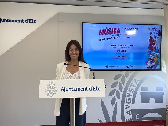 La concejalía de Cultura de Elche presenta la programación de conciertos en las playas del 14 de julio al 26 de agosto