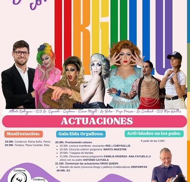 La Plaza Castelar acoge este sábado la fiesta ‘Elda con Orgullo’ para visibilizar y promover  los derechos del colectivo LGTBIQ+