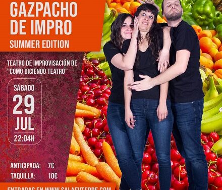 Aquest dissabte “Gaspatxo de Impro” l’únic xou de impro en Sala Euterpe fins al cap de l’estiu