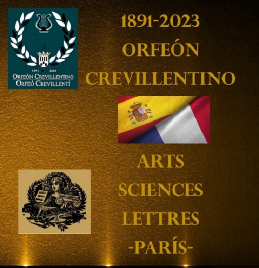 Medalla d’OR a l’Orfeó Crevillentí per l’Acadèmia de Arts, Sciences, Lettres de Paris