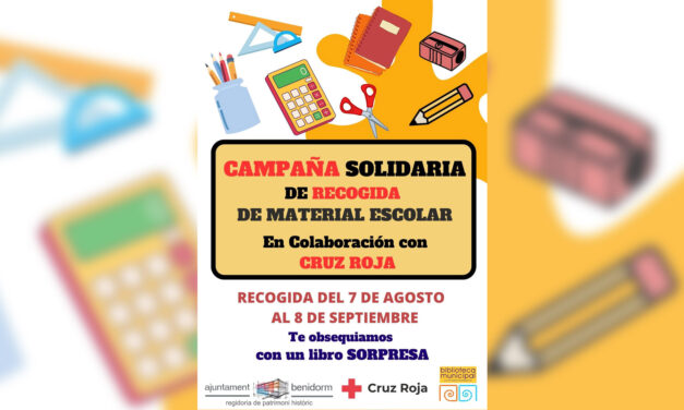 La xarxa de biblioteques de Benidorm i Creu Roja inicien una campanya de recollida de material escolar