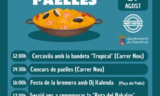 Finestrat celebra este fin de semana un Día de Paellas y una jornada histórica de Pilota Valenciana