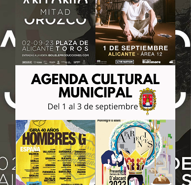Antonio Orozco en la Plaza de Toros, El Kanka y Hombres G en Rabasa y las fiestas de Monnegre d’Abaix reciben septiembre en Alicante