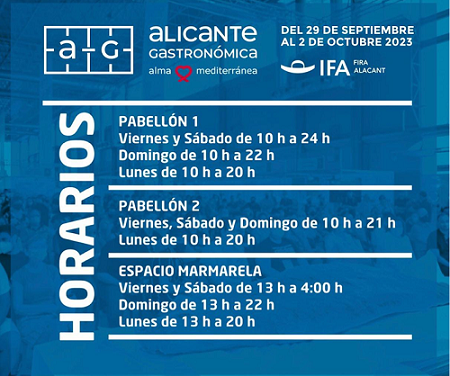 ALICANTE GASTRONÓMICA. Del 29 de septiembre al 2 de octubre en IFA – Fira Alacant