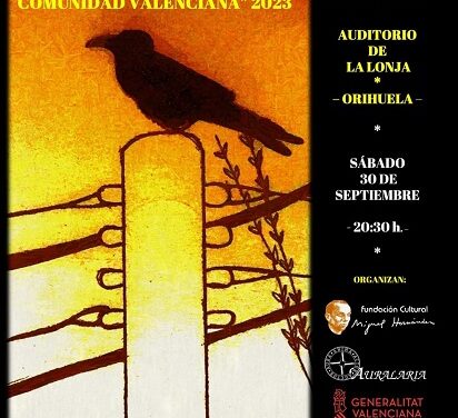 La Fundació Miguel Hernández i Auralaria faran lliurament del Premi Internacional de Poesia “Miguel Hernández” 2023