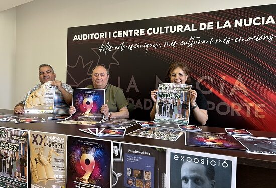 El “9 d’octubre” en La Nucia contará con presentación de libro, teatro y conciertos
