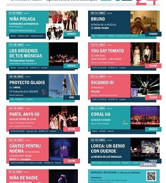 Onze propostes d’arts escèniques en la nova programació “Paranimf” de la UA