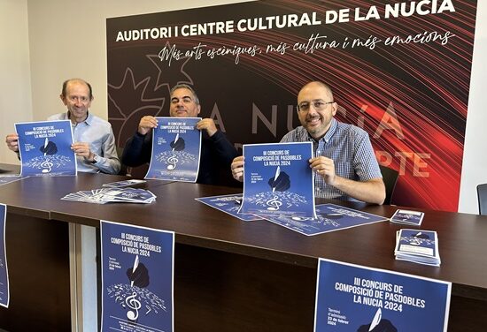 El “III Concurs de Pasdobles” de La Nucia premiarà amb 1.500 € a l’obra guanyadora