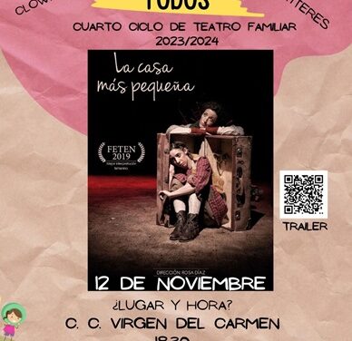 Este domingo continúa la IV edición de Teatro para todos con la obra “La casa más pequeña”