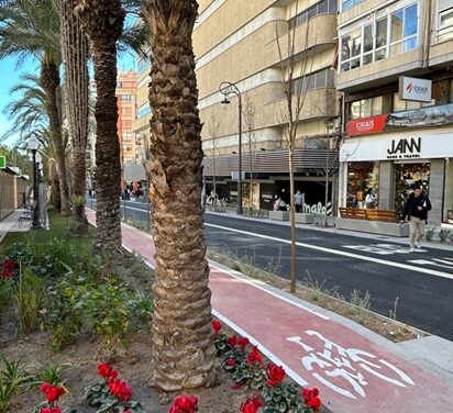Alicante avanza en la Red de Ciudades por la Bicicleta con nuevos carriles bici en el eje Gadea-Marvá y frente litoral