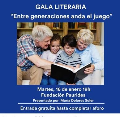 La Fundación Paurides de Elda acogerá el próximo 16 de enero una nueva edición de la Gala Literaria de  la FAVE que en esta ocasión estará enfocada como un encuentro intergeneracional