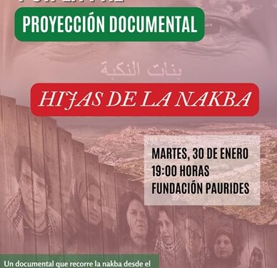 La Fundación Paurides de Elda acoge la proyección del documental ‘Hijas de la Nakba’ dentro de la Semana Cultural por la Paz